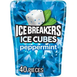 Ice Breakers Ice Cubes Peppermint Sugar Free Gum - 40ct