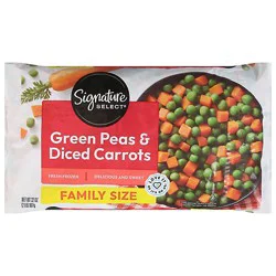 Signature Select Peas Green & Carrots - 32 Oz