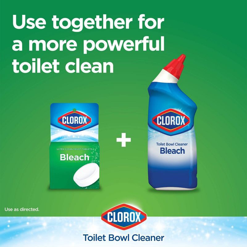 slide 7 of 13, Clorox Ultra Clean Toilet Tablets Bleach - 7oz/2ct, 2 ct; 7 oz