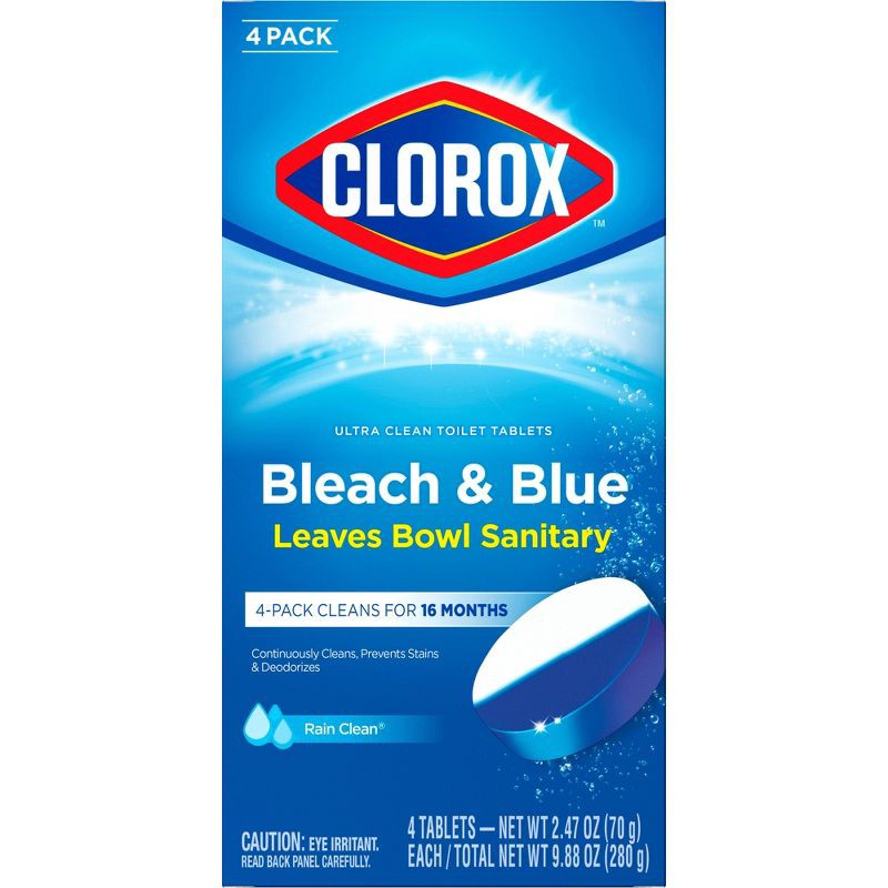 slide 2 of 9, Clorox Rain Clean Scent Ultra Clean Toilet Tablets - 2.47oz/4ct, 2.47 oz, 4 ct