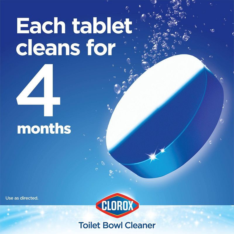 slide 4 of 9, Clorox Rain Clean Scent Ultra Clean Toilet Tablets - 2.47oz/4ct, 2.47 oz, 4 ct