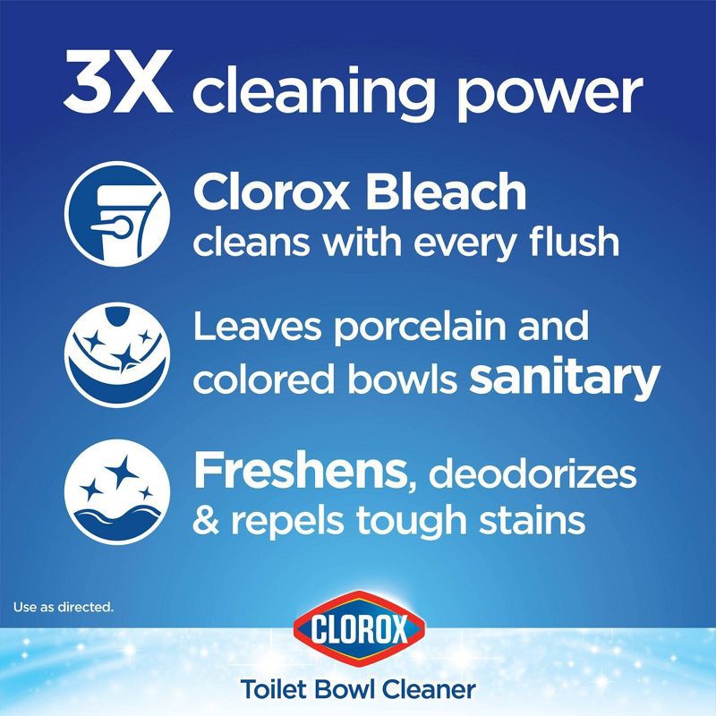 slide 6 of 9, Clorox Rain Clean Scent Ultra Clean Toilet Tablets - 2.47oz/4ct, 2.47 oz, 4 ct