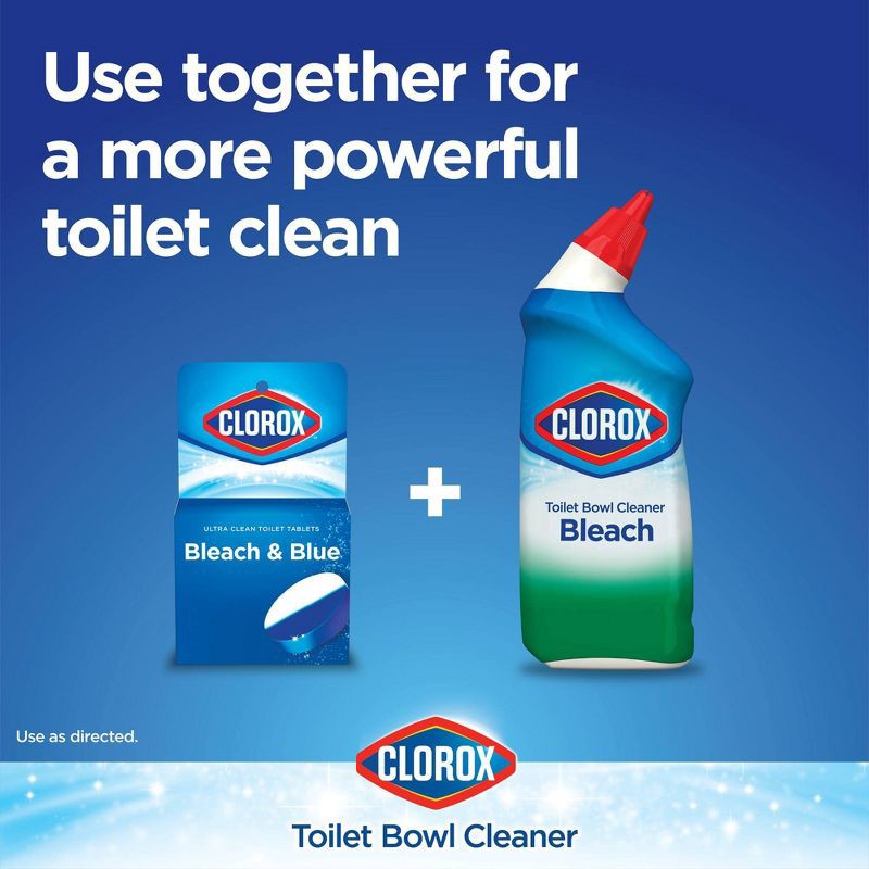 slide 8 of 9, Clorox Rain Clean Scent Ultra Clean Toilet Tablets - 2.47oz/4ct, 2.47 oz, 4 ct