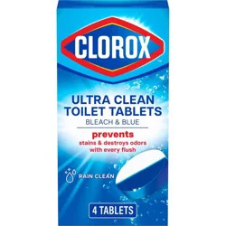 Clorox Rain Clean Scent Ultra Clean Toilet Tablets - 9.88oz/4ct
