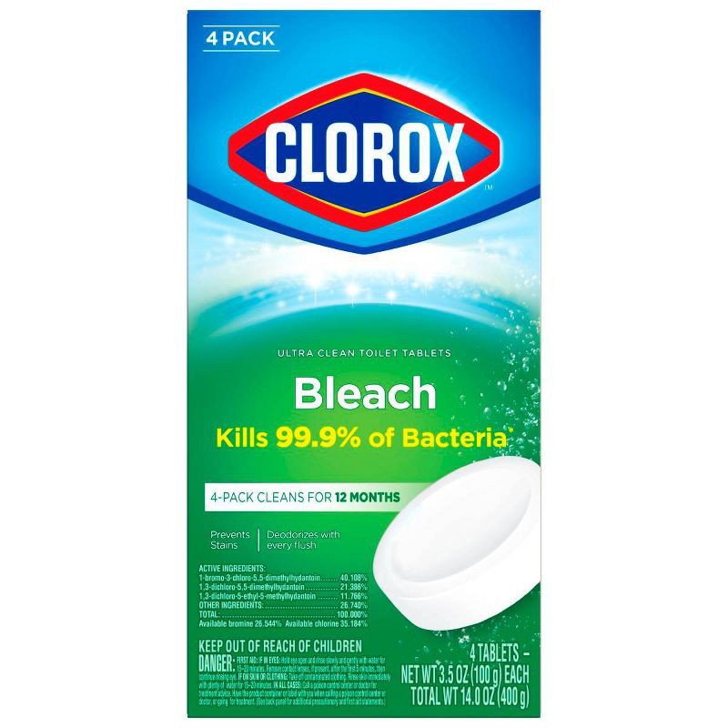 slide 2 of 12, Clorox Ultra Clean Toilet Tablets Bleach - 3.5oz/4ct, 4 ct; 3.5 oz