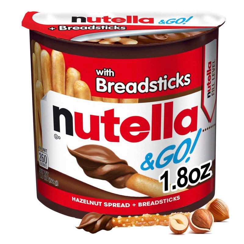 slide 1 of 9, Nutella & Go! Hazelnut Spread & Breadsticks - 1.8oz, 1.8 oz