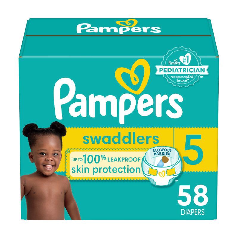 slide 1 of 15, Pampers Swaddlers Active Baby Diapers Super Pack - Size 5 - 58ct, 58 ct