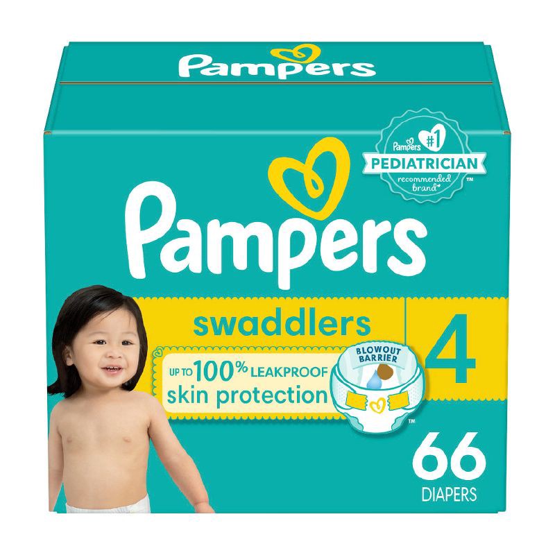 slide 1 of 15, Pampers Swaddlers Active Baby Diapers Super Pack - Size 4 - 66ct, 66 ct