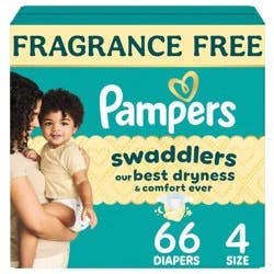 Pampers Swaddlers Sensitive Disposable Diapers - Size 4 - 66ct