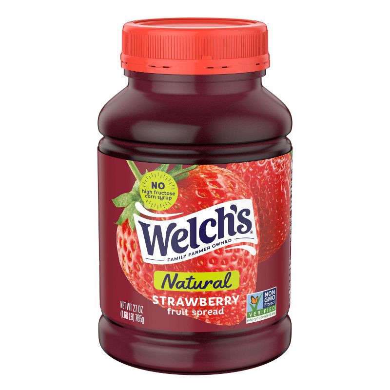 slide 1 of 7, Welch's Natural Strawberry Spread - 27oz, 27 oz