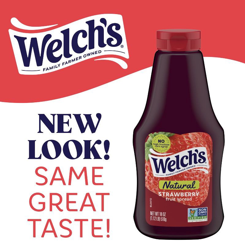 slide 6 of 7, Welch's Natural Strawberry Spread - 19.8oz, 19.8 oz
