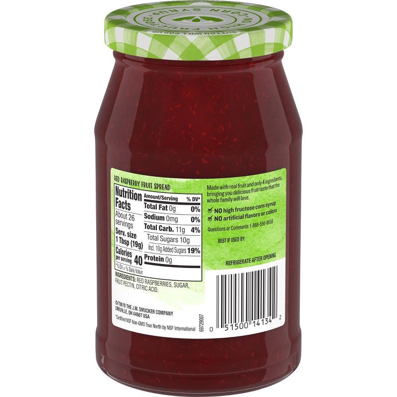 slide 3 of 5, Smucker's Natural Red Raspberry Fruit Spread - 17.25oz, 17.25 oz