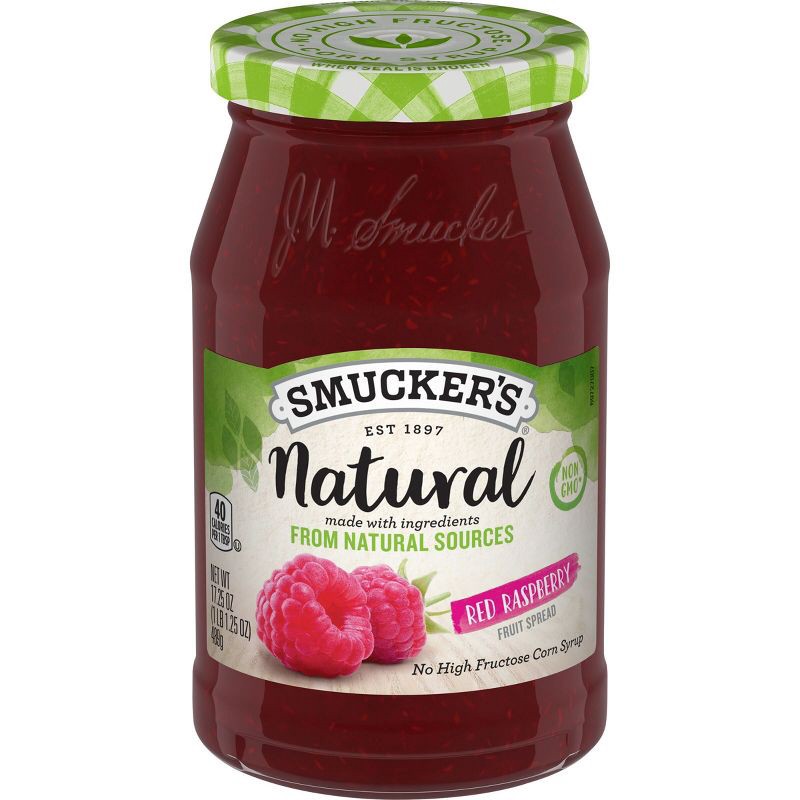 slide 1 of 5, Smucker's Natural Red Raspberry Fruit Spread - 17.25oz, 17.25 oz