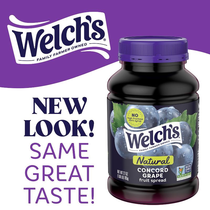 slide 6 of 9, Welch's Natural Concord Grape Spread - 27oz, 27 oz