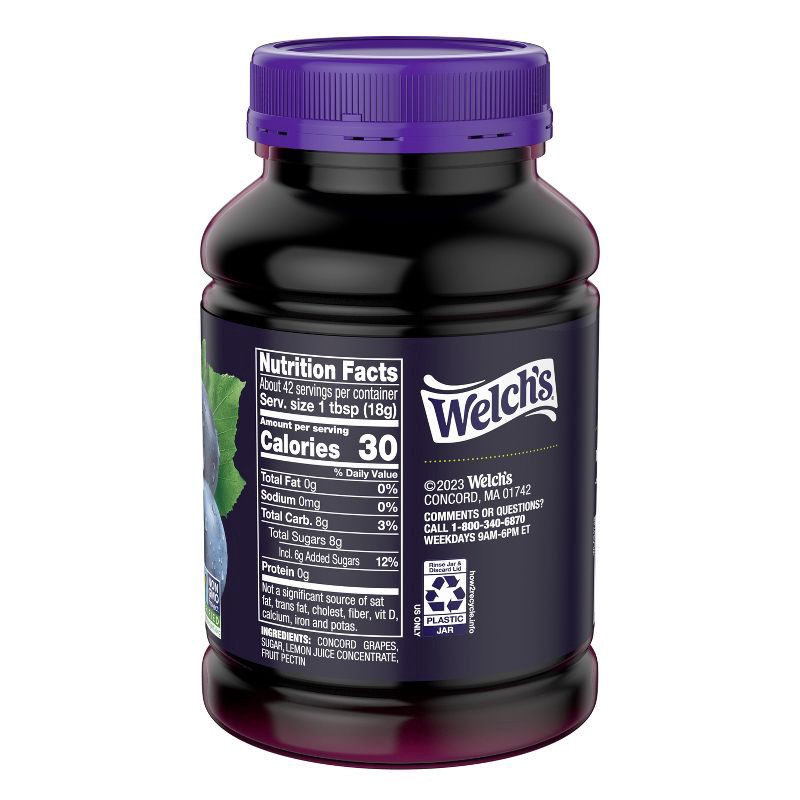 slide 7 of 9, Welch's Natural Concord Grape Spread - 27oz, 27 oz