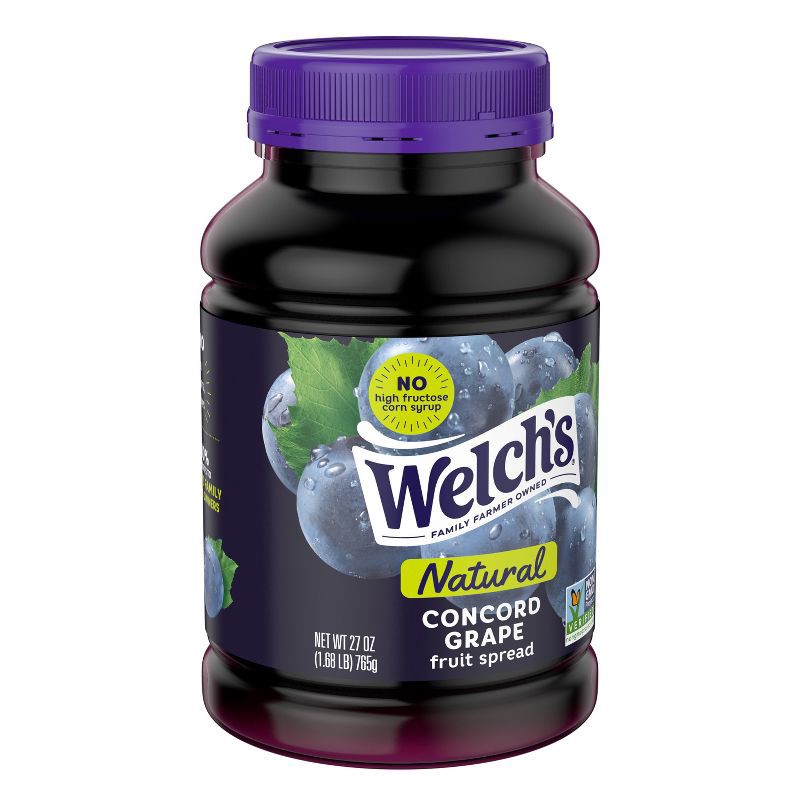 slide 8 of 9, Welch's Natural Concord Grape Spread - 27oz, 27 oz