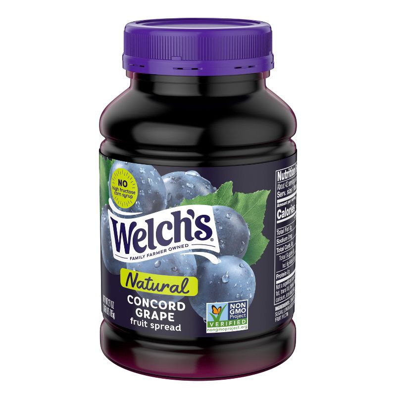 slide 9 of 9, Welch's Natural Concord Grape Spread - 27oz, 27 oz