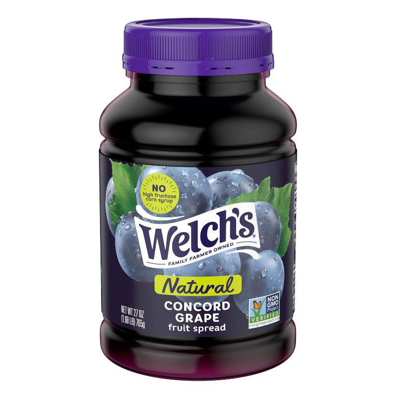 slide 1 of 9, Welch's Natural Concord Grape Spread - 27oz, 27 oz