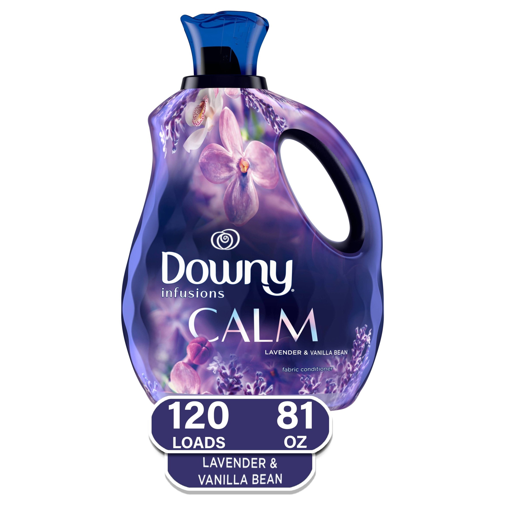 slide 1 of 7, Downy Infusions Calm Liquid Fabric Softener - Lavender & Vanilla Scent - 81 fl oz, 81 fl oz
