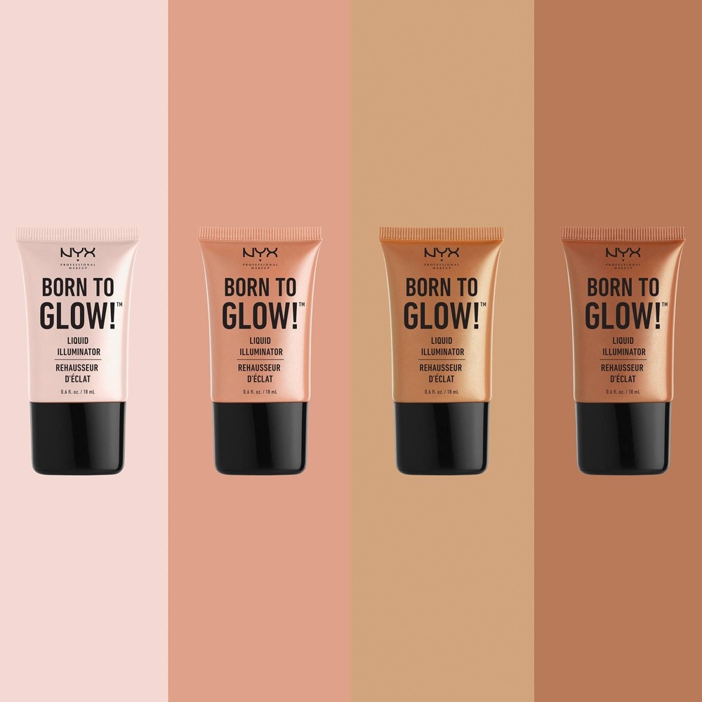 slide 5 of 5, NYX Professional Makeup Born To Glow Liquid Illuminator - Gleam - 0.6 fl oz, 0.6 fl oz