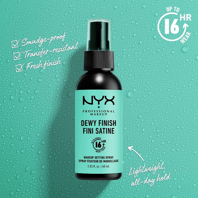 slide 3 of 10, NYX Professional Makeup Long Lasting Makeup Setting Spray - Dewy Finish - 2.03 fl oz, 2.03 fl oz