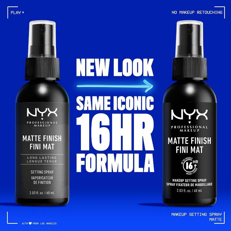 slide 7 of 12, NYX Professional Makeup Long Lasting Makeup Setting Spray - Matte Finish - 2.03 fl oz, 2.03 fl oz