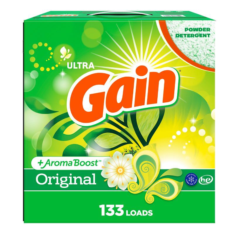 slide 1 of 9, Gain Ultra HEC Original Powder Laundry Detergent - 137oz, 137 oz