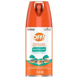 OFF! FamilyCare Bug Spray & Mosquito Repellent Travel Size - 2.5oz