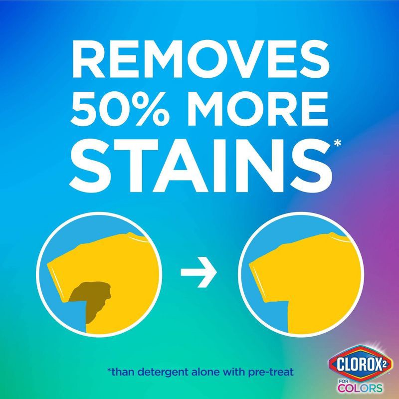 slide 4 of 10, Clorox 2 for Colors Stain Remover and Color Brightener Packs - 40ct/25.4oz, 40 ct, 25.4 oz