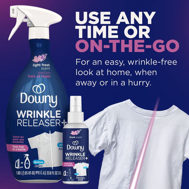 slide 5 of 8, Downy Light Fresh Wrinkle Releaser - 3oz, 3 oz