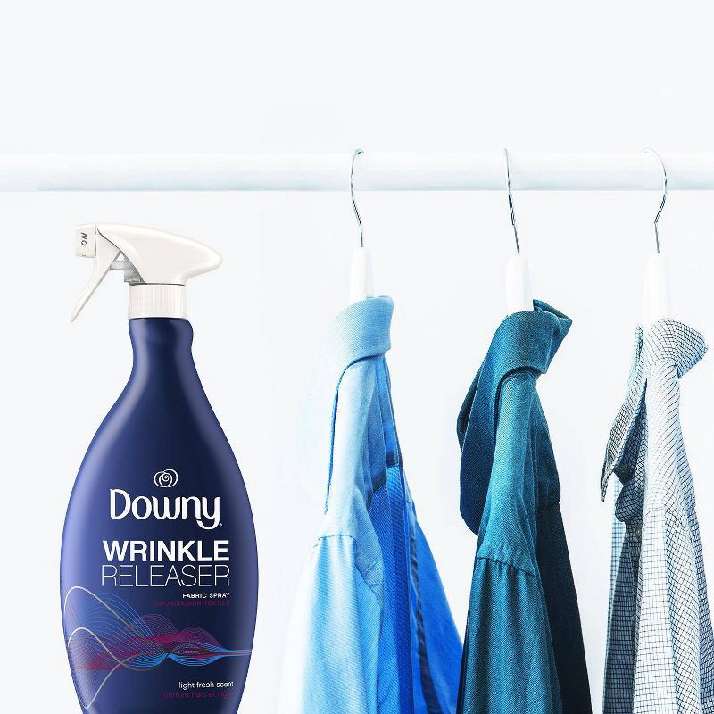 slide 8 of 8, Downy Wrinkle Releaser Light Fresh Scent Fabric Refresher Spray - 33.8 fl oz, 33.8 fl oz