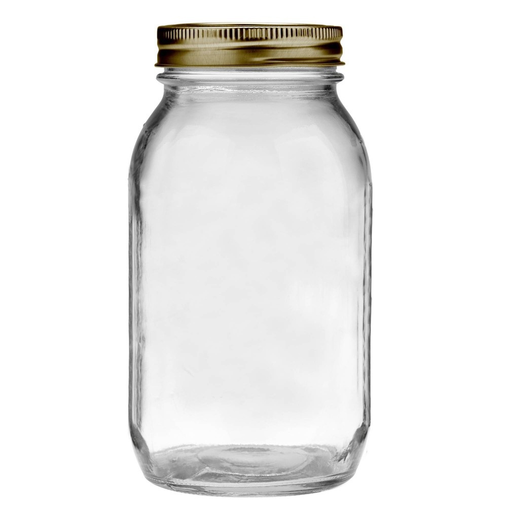 slide 2 of 4, Ball Smooth-Sided Glass Mason Jar with Lid and Band - Regular Mouth, 32 oz