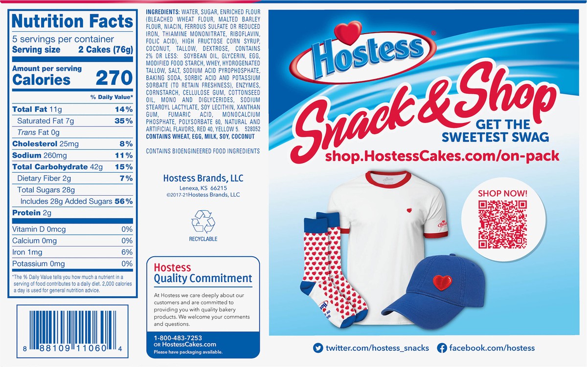 slide 6 of 9, HOSTESS Artificially Flavored Raspberry ZINGERS, 10 Count , 13.40 oz, 10 ct, 13.40 oz