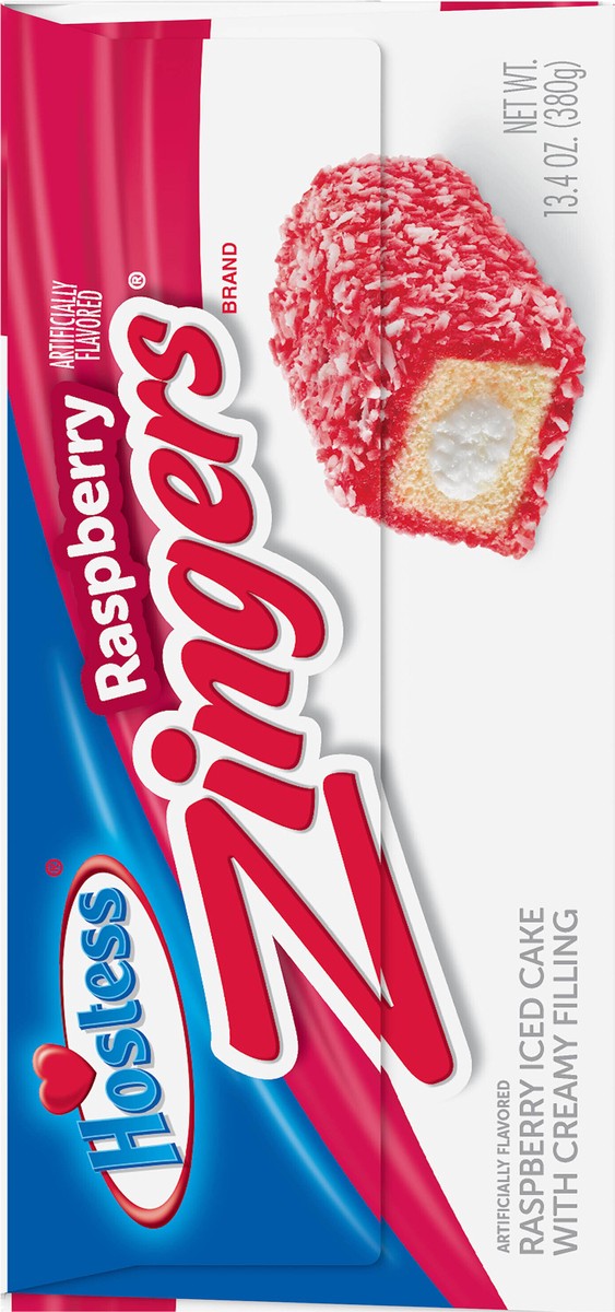 slide 8 of 9, HOSTESS Artificially Flavored Raspberry ZINGERS, 10 Count , 13.40 oz, 10 ct, 13.40 oz