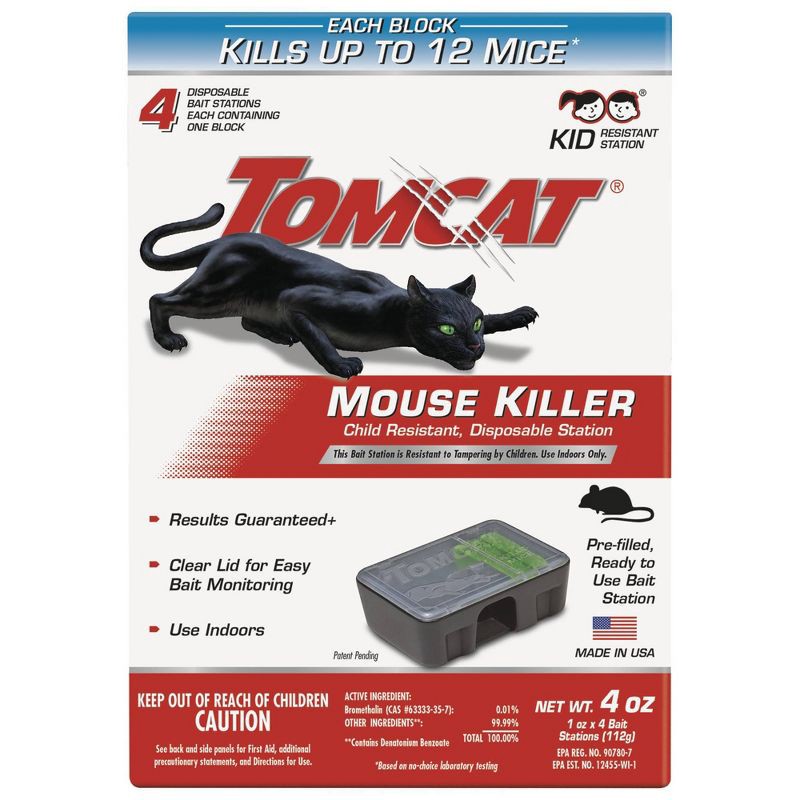 slide 1 of 7, Tomcat Mouse Killer II Disposable - 4ct, 4 ct