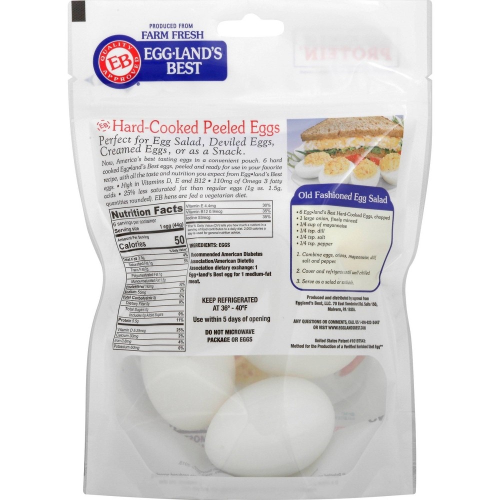 Hard Cooked Peeled Eggs, Eggland's Best Eggs