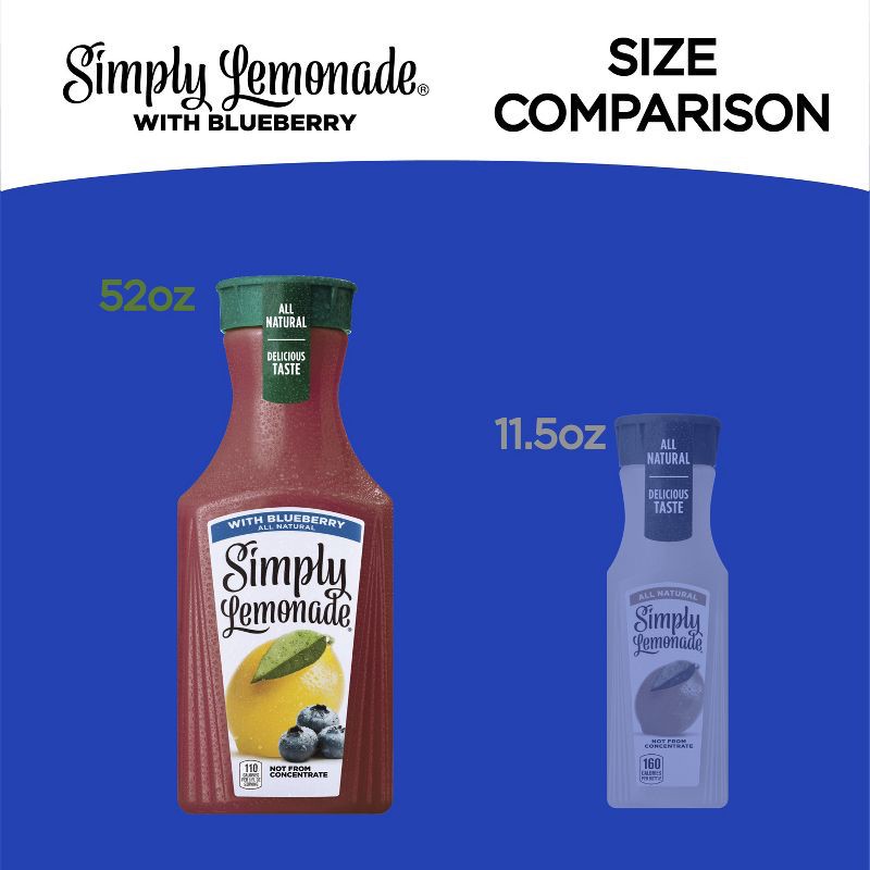 slide 12 of 14, Simply Beverages Simply Lemonade with Blueberry Juice - 52 fl oz, 52 fl oz