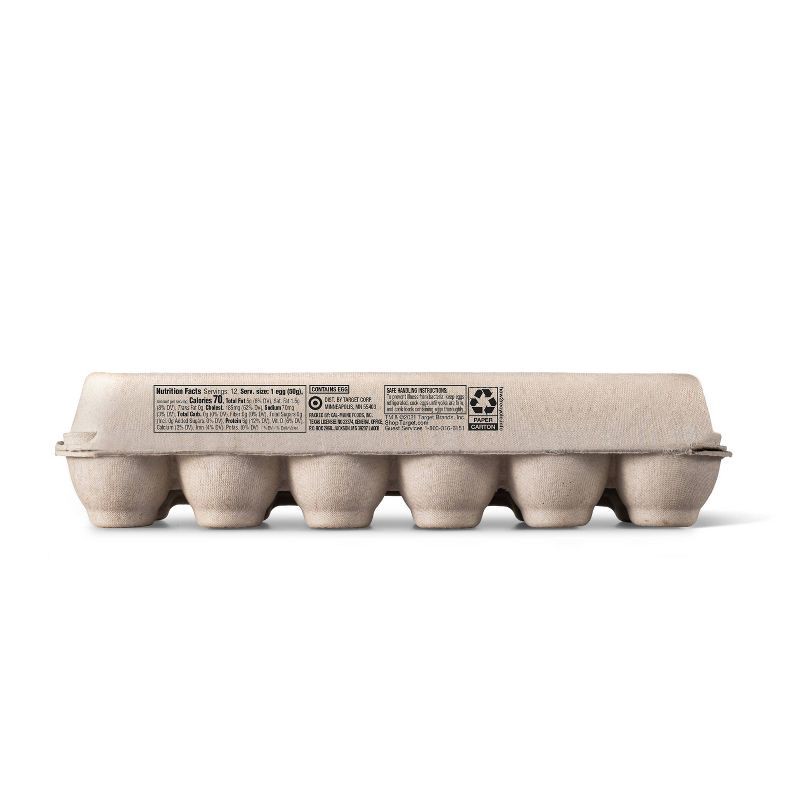 slide 3 of 6, Grade A Large Eggs - 18ct - Good & Gather™ (Packaging May Vary), 18 ct