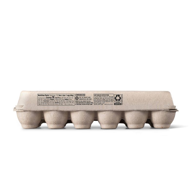 slide 3 of 6, Grade A Large Eggs - 12ct - Good & Gather™ (Packaging May Vary), 12 ct