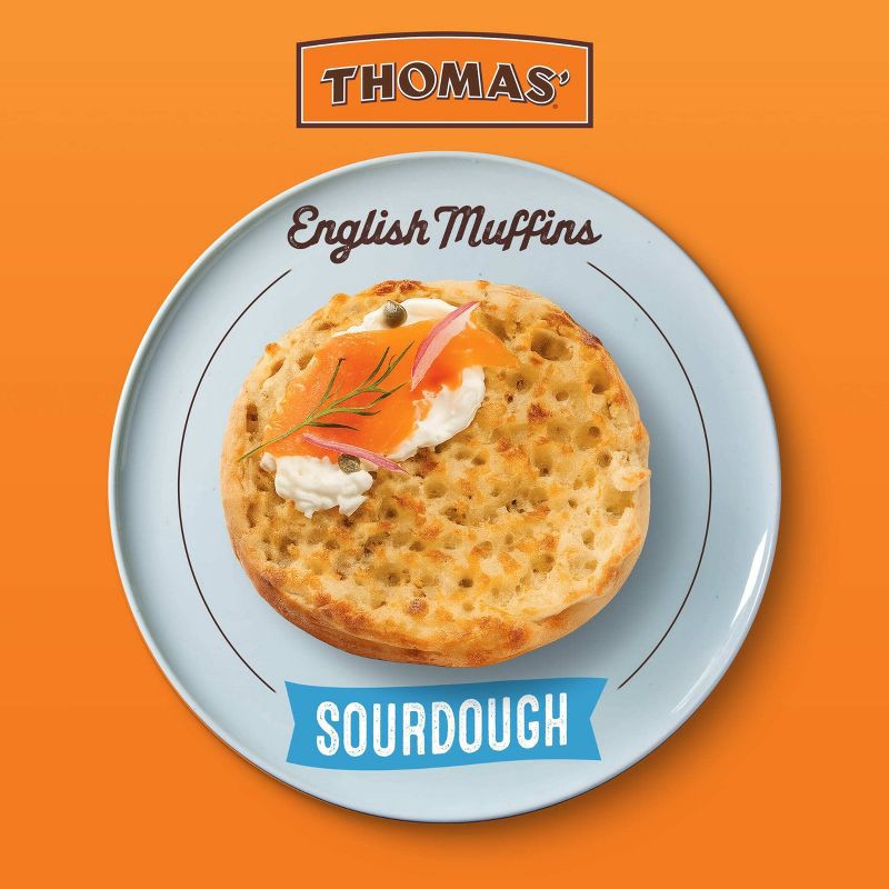 slide 4 of 11, Thomas' Sourdough English Muffins - 12oz/6ct, 6 ct; 12 oz