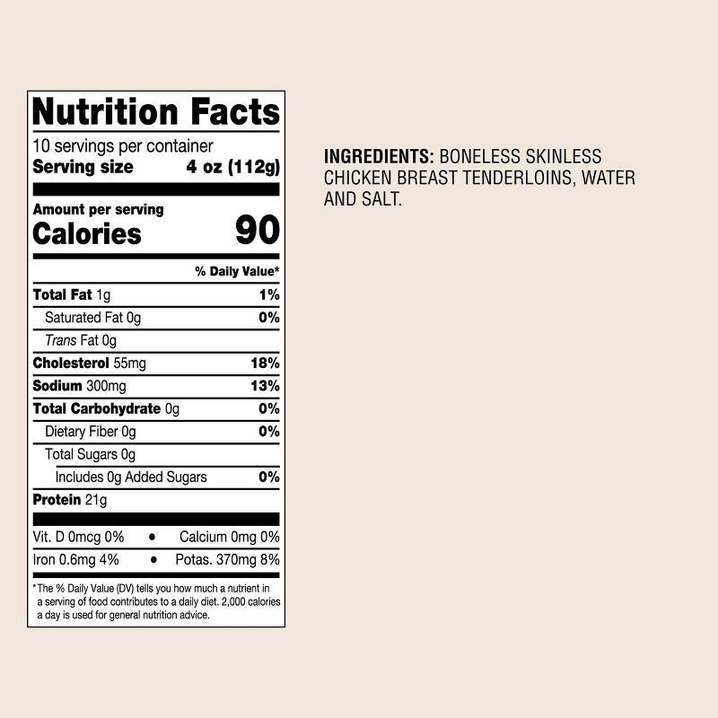 slide 4 of 4, No Antibiotics Ever Boneless & Skinless Chicken Breast Tenderloins - Frozen - 40oz - Good & Gather™, 40 oz