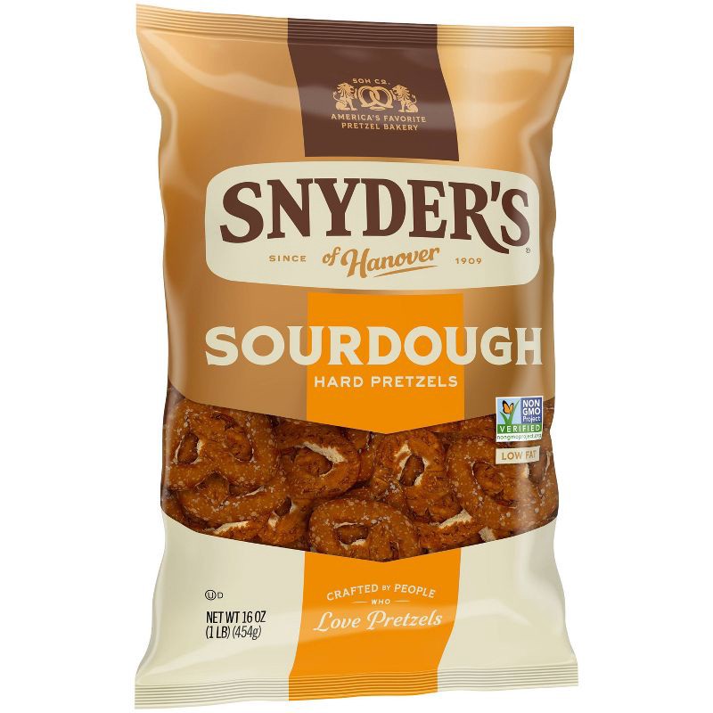 slide 4 of 6, Snyder's of Hanover Pretzels Sourdough Hard Pretzels Family Size - 16oz, 16 oz