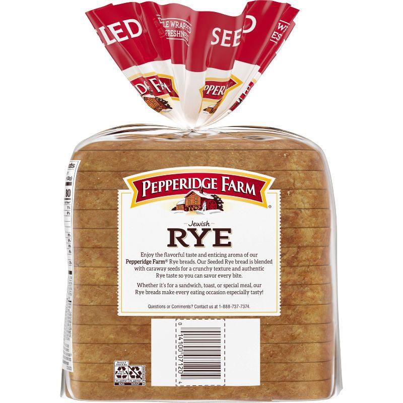 slide 2 of 6, Pepperidge Farm Vegan Jewish Rye Seeded Bread - 16oz, 16 oz