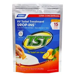 Camco TST Max Drop-Ins Citrus Scent RV Toilet Treatment 26.25 oz