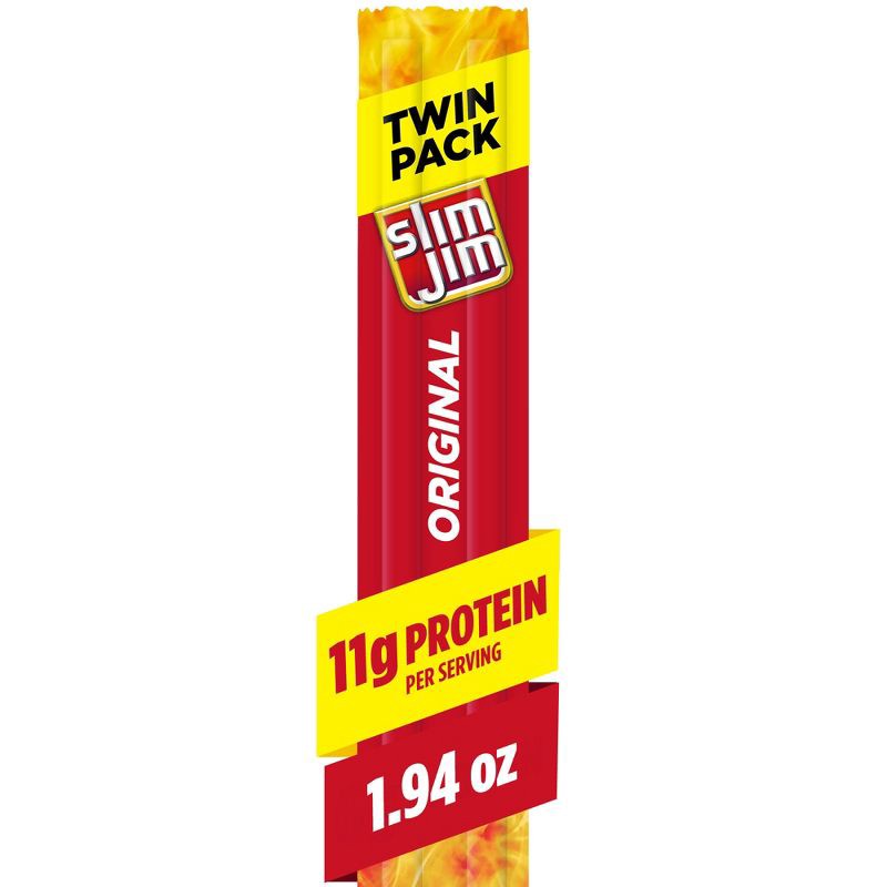 slide 1 of 6, Slim Jim Twin Pack Original Smoked Snack Stick – 1.94oz, 1.94 oz