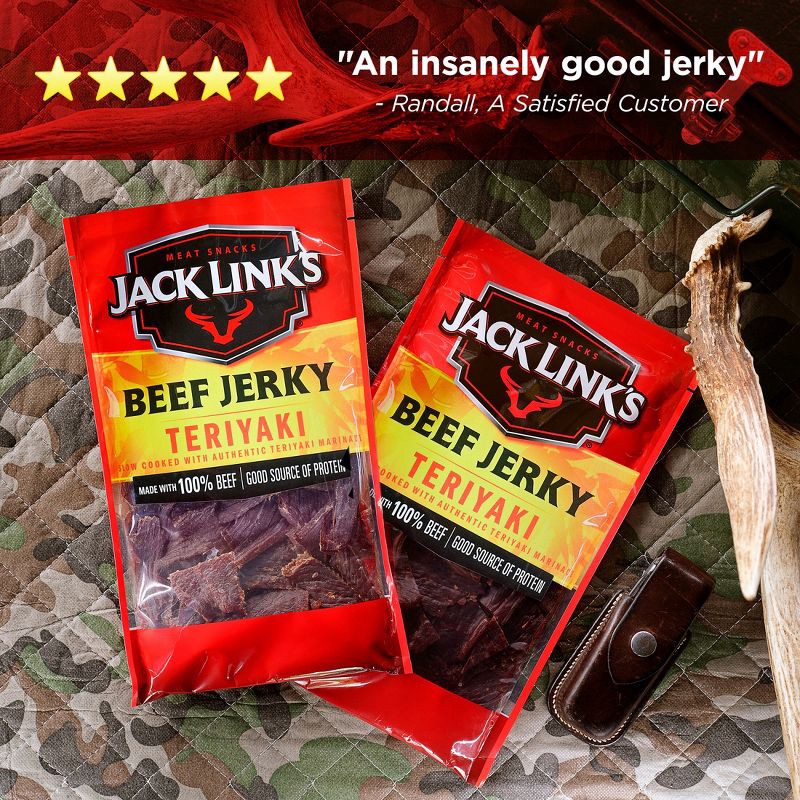 slide 8 of 9, Jack Link's Teriyaki Beef Jerky Mega Pack - 8oz, 8 oz