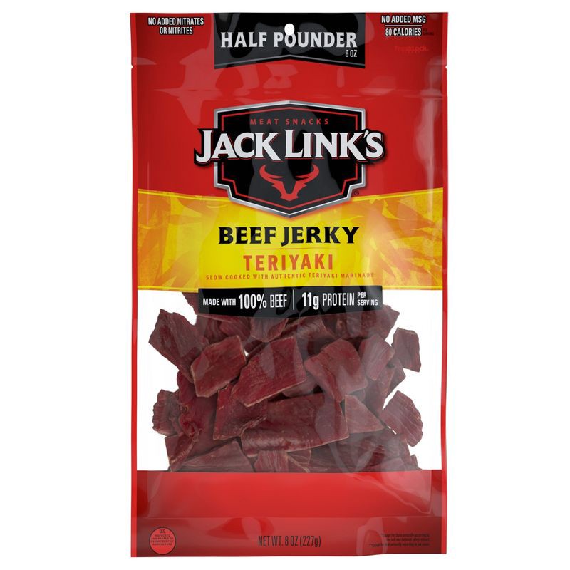 slide 1 of 9, Jack Link's Teriyaki Beef Jerky Mega Pack - 8oz, 8 oz