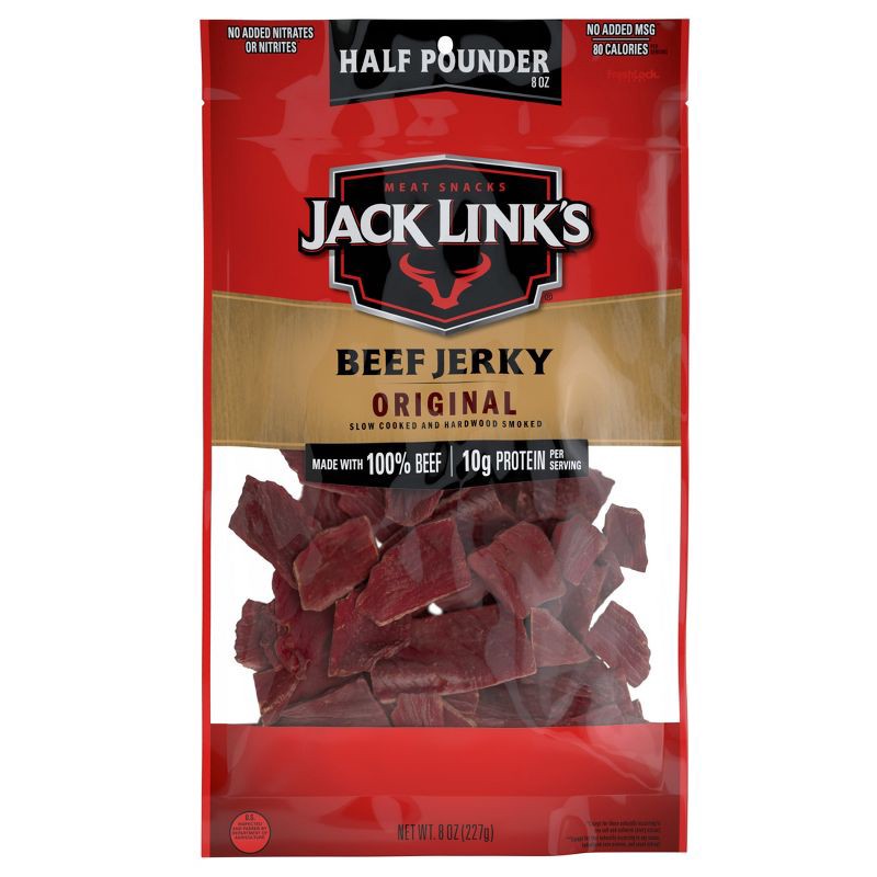 slide 1 of 9, Jack Link's Original Beef Jerky Family Size - 8oz, 8 oz