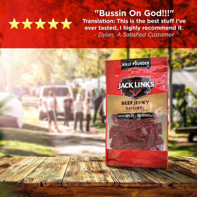 slide 8 of 9, Jack Link's Original Beef Jerky Family Size - 8oz, 8 oz