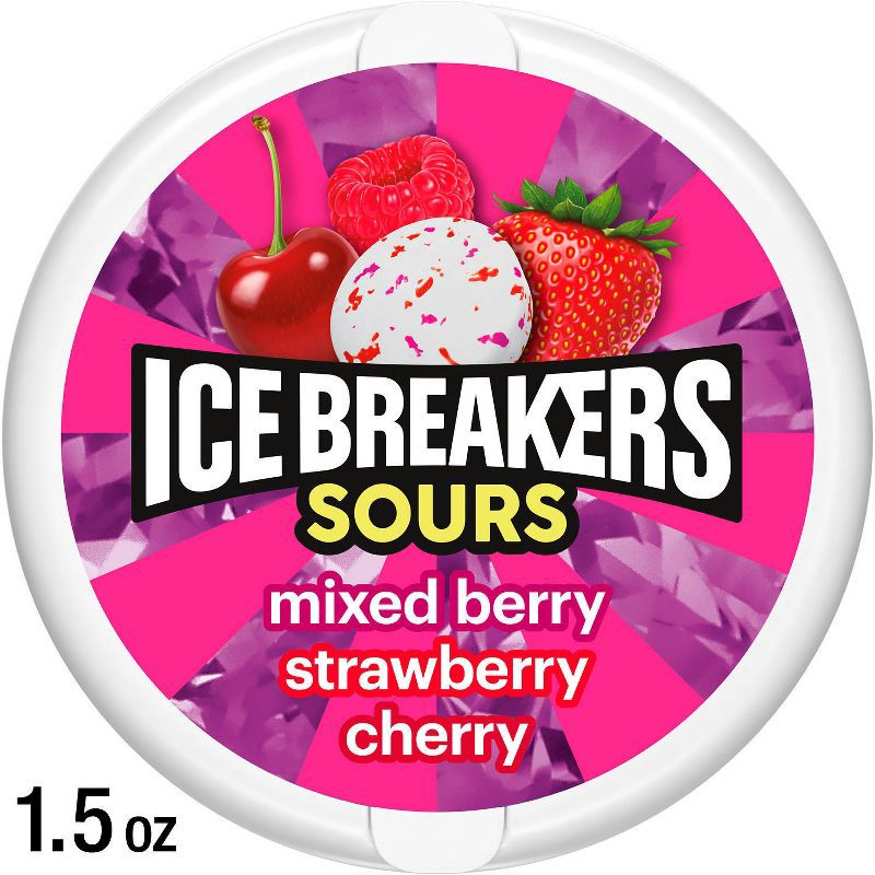 slide 1 of 7, Ice Breakers Sours Mixed Berry Sugar Free Mint Candies - 1.5oz, 1.5 oz